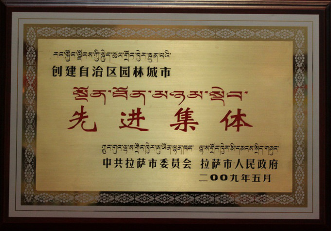 2009創(chuàng)建自治區(qū)園林城市先進(jìn)集體
